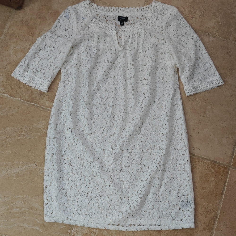 Nicole Ivory Lace Dress